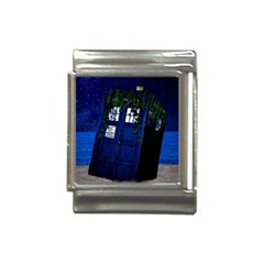 Stuck Tardis Beach Doctor Who Police Box Sci-fi Italian Charm (13mm) by Cendanart