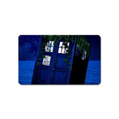 Stuck Tardis Beach Doctor Who Police Box Sci-fi Magnet (name Card) by Cendanart