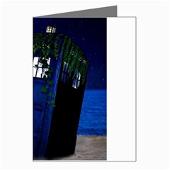 Stuck Tardis Beach Doctor Who Police Box Sci-fi Greeting Card by Cendanart