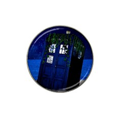 Stuck Tardis Beach Doctor Who Police Box Sci-fi Hat Clip Ball Marker by Cendanart