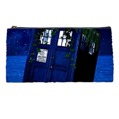 Stuck Tardis Beach Doctor Who Police Box Sci-fi Pencil Case by Cendanart