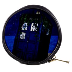 Stuck Tardis Beach Doctor Who Police Box Sci-fi Mini Makeup Bag by Cendanart