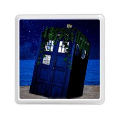 Stuck Tardis Beach Doctor Who Police Box Sci-fi Memory Card Reader (square) by Cendanart