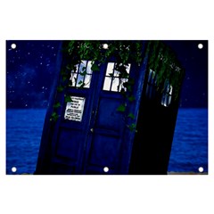 Stuck Tardis Beach Doctor Who Police Box Sci-fi Banner And Sign 6  X 4  by Cendanart