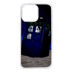 Stuck Tardis Beach Doctor Who Police Box Sci-fi Iphone 14 Pro Max Tpu Uv Print Case by Cendanart