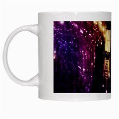 Tardis Regeneration Art Doctor Who Paint Purple Sci Fi Space Star Time Machine White Mug by Cendanart