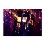 Tardis Regeneration Art Doctor Who Paint Purple Sci Fi Space Star Time Machine Sticker A4 (10 pack) Front