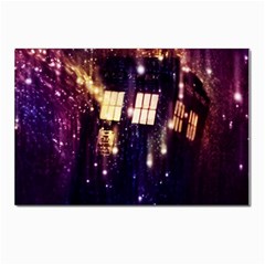 Tardis Regeneration Art Doctor Who Paint Purple Sci Fi Space Star Time Machine Postcard 4 x 6  (pkg Of 10) by Cendanart