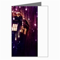 Tardis Regeneration Art Doctor Who Paint Purple Sci Fi Space Star Time Machine Greeting Card by Cendanart