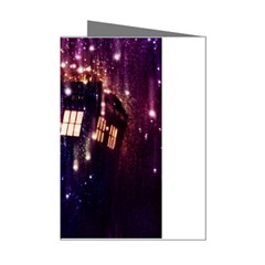 Tardis Regeneration Art Doctor Who Paint Purple Sci Fi Space Star Time Machine Mini Greeting Cards (pkg Of 8) by Cendanart