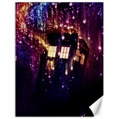 Tardis Regeneration Art Doctor Who Paint Purple Sci Fi Space Star Time Machine Canvas 18  X 24  by Cendanart