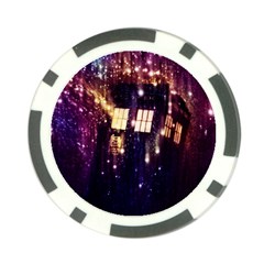 Tardis Regeneration Art Doctor Who Paint Purple Sci Fi Space Star Time Machine Poker Chip Card Guard (10 Pack) by Cendanart