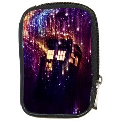 Tardis Regeneration Art Doctor Who Paint Purple Sci Fi Space Star Time Machine Compact Camera Leather Case by Cendanart