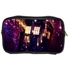 Tardis Regeneration Art Doctor Who Paint Purple Sci Fi Space Star Time Machine Toiletries Bag (one Side) by Cendanart