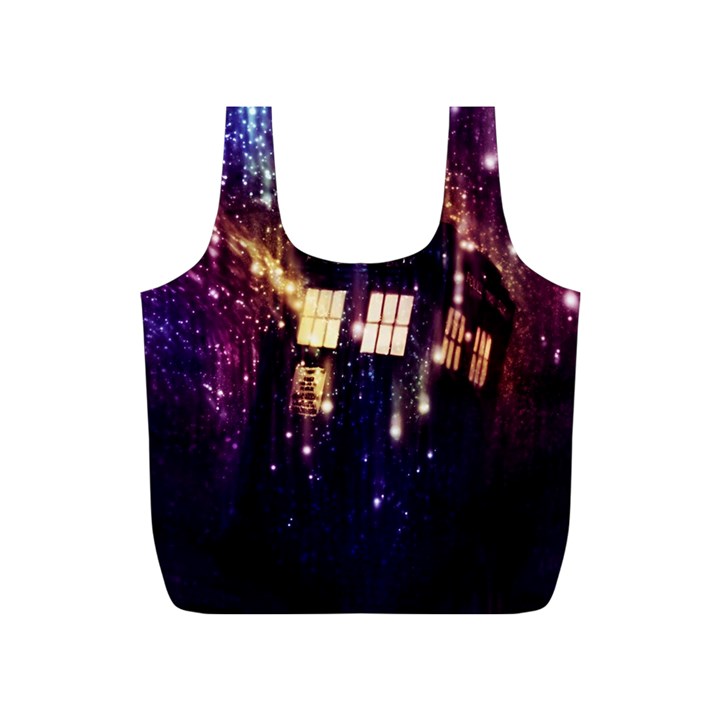 Tardis Regeneration Art Doctor Who Paint Purple Sci Fi Space Star Time Machine Full Print Recycle Bag (S)