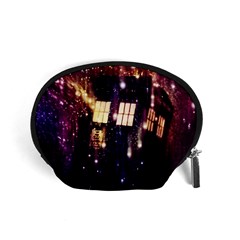 Tardis Regeneration Art Doctor Who Paint Purple Sci Fi Space Star Time Machine Accessory Pouch (small) by Cendanart