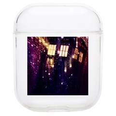 Tardis Regeneration Art Doctor Who Paint Purple Sci Fi Space Star Time Machine Soft Tpu Airpods 1/2 Case by Cendanart