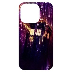 Tardis Regeneration Art Doctor Who Paint Purple Sci Fi Space Star Time Machine Iphone 14 Pro Black Uv Print Case by Cendanart