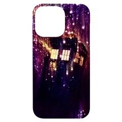 Tardis Regeneration Art Doctor Who Paint Purple Sci Fi Space Star Time Machine Iphone 14 Pro Max Black Uv Print Case by Cendanart