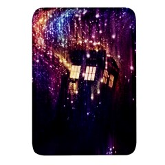 Tardis Regeneration Art Doctor Who Paint Purple Sci Fi Space Star Time Machine Rectangular Glass Fridge Magnet (4 Pack) by Cendanart