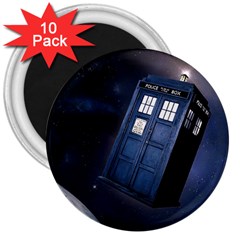 Tardis Doctor Who Planet 3  Magnets (10 Pack)  by Cendanart