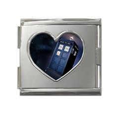 Tardis Doctor Who Planet Mega Link Heart Italian Charm (18mm) by Cendanart