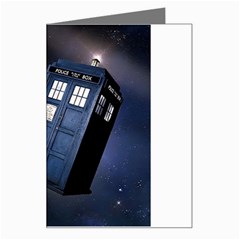 Tardis Doctor Who Planet Greeting Card by Cendanart