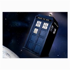 Tardis Doctor Who Planet Large Glasses Cloth by Cendanart