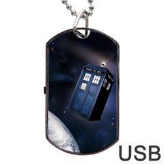 Tardis Doctor Who Planet Dog Tag Usb Flash (two Sides) by Cendanart