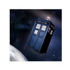 Tardis Doctor Who Planet Square Satin Scarf (30  X 30 ) by Cendanart