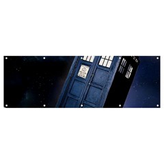 Tardis Doctor Who Planet Banner And Sign 12  X 4  by Cendanart