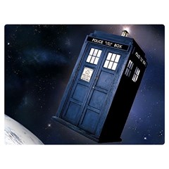 Tardis Doctor Who Planet Premium Plush Fleece Blanket (extra Small) by Cendanart