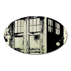 Doctor Who Tardis Oval Magnet by Cendanart