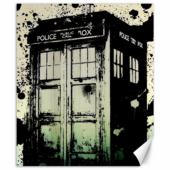 Doctor Who Tardis Canvas 8  x 10 