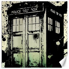 Doctor Who Tardis Canvas 12  X 12  by Cendanart