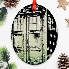 Doctor Who Tardis Ornament (oval Filigree) by Cendanart