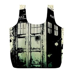 Doctor Who Tardis Full Print Recycle Bag (l) by Cendanart