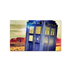 Tardis Wilderness Doctor Who Sticker Rectangular (100 Pack) by Cendanart