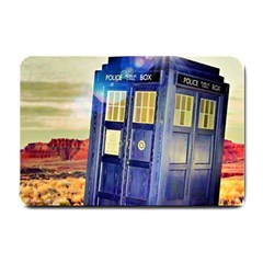 Tardis Wilderness Doctor Who Small Doormat by Cendanart