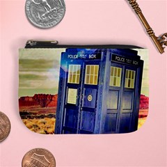 Tardis Wilderness Doctor Who Mini Coin Purse by Cendanart