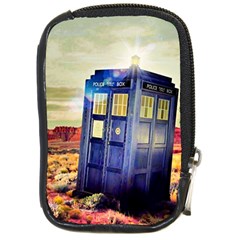 Tardis Wilderness Doctor Who Compact Camera Leather Case by Cendanart