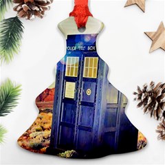 Tardis Wilderness Doctor Who Ornament (christmas Tree)  by Cendanart