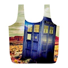 Tardis Wilderness Doctor Who Full Print Recycle Bag (l) by Cendanart