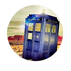 Tardis Wilderness Doctor Who Mini Round Pill Box (pack Of 3) by Cendanart