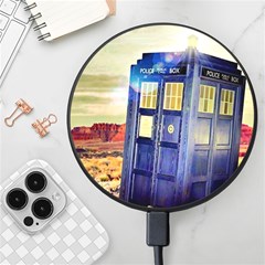 Tardis Wilderness Doctor Who Wireless Fast Charger(black) by Cendanart