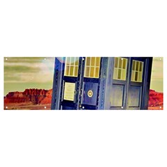 Tardis Wilderness Doctor Who Banner And Sign 12  X 4  by Cendanart