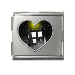 Doctor Who Space Tardis Mega Link Heart Italian Charm (18mm) by Cendanart