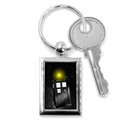 Doctor Who Space Tardis Key Chain (rectangle) by Cendanart