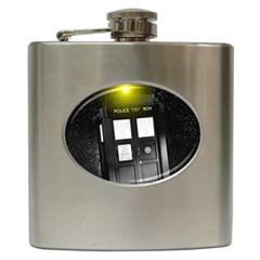 Doctor Who Space Tardis Hip Flask (6 Oz) by Cendanart