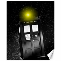 Doctor Who Space Tardis Canvas 11  X 14  by Cendanart